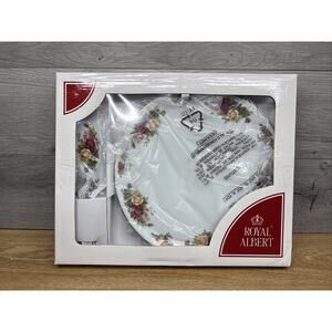 Royal Albert Old Country Roses Porcelain 11” Cake Plate with Server New in Box